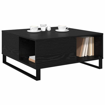 Kaffeebord Svart Ek 80 x 80 x 36,5 cm Konstruerat trä