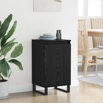 Sideboard Svart Ek 40 x 35 x 70 cm Konstruerat trä