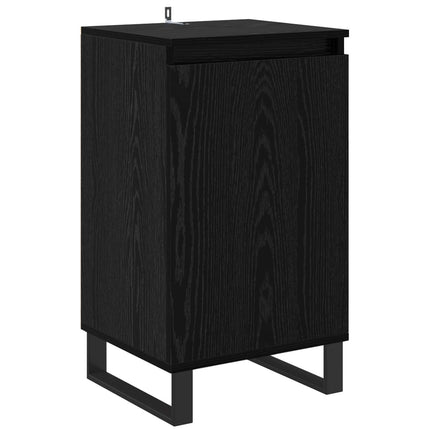 Sideboard Svart Ek 40 x 35 x 70 cm Konstruerat trä