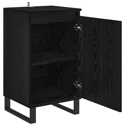 Sideboard Svart Ek 40 x 35 x 70 cm Konstruerat trä