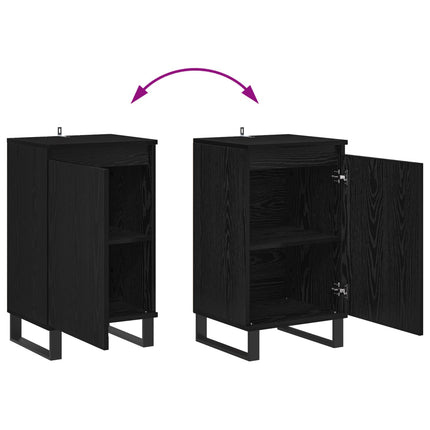 Sideboard Svart Ek 40 x 35 x 70 cm Konstruerat trä