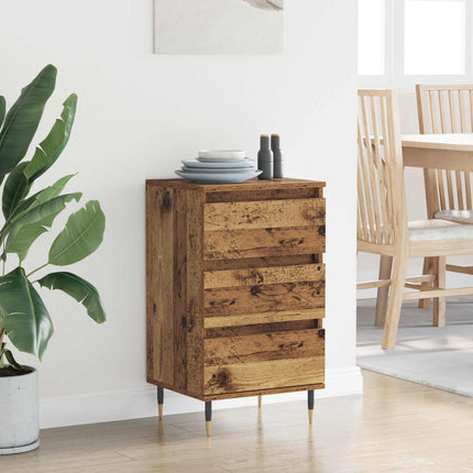 Sideboard med låda Gammalt trä 35 x 40 x 70 cm Konstruerat trä