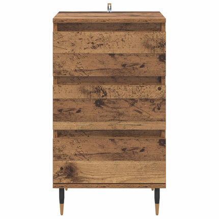 Sideboard med låda Gammalt trä 35 x 40 x 70 cm Konstruerat trä