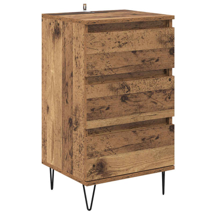 Sideboard Gammalt trä 40 x 35 x 70 cm Konstruerat trä och järn