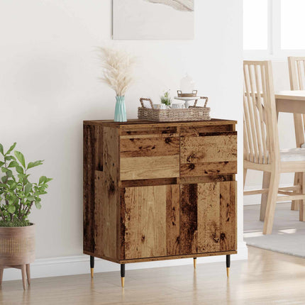 Sideboard Gammalt trä 60 x 35 x 70 cm Konstruerat trä och järn