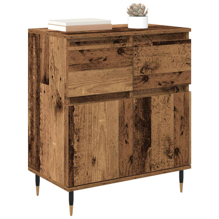 Sideboard Gammalt trä 60 x 35 x 70 cm Konstruerat trä och järn