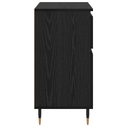 Sideboard Svart Ek 60 x 35 x 70 cm Konstruerat trä och järn