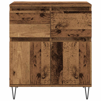 Sideboard Gammalt trä 60 x 35 x 70 cm Konstruerat trä och järn