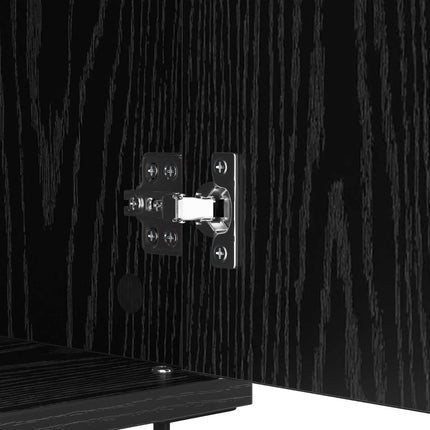 Sideboard Svart Ek 60 x 35 x 70 cm Konstruerat trä och järn