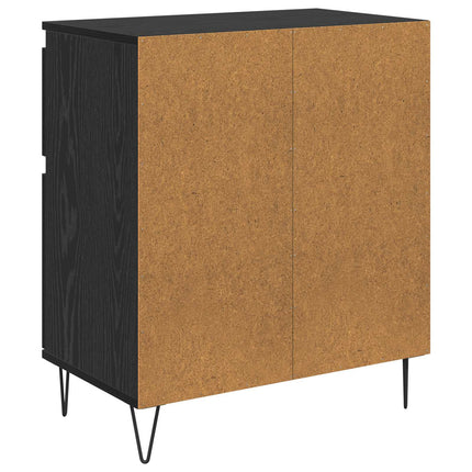 Sideboard Svart Ek 60 x 35 x 70 cm Konstruerat trä och järn
