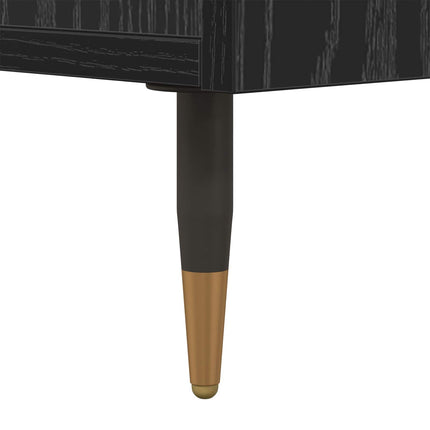 Sideboard Svart Ek 40 x 35 x 70 cm Konstruerat trä och järn