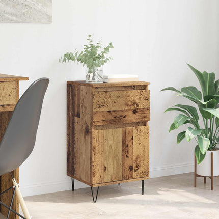 Sideboard med låda Gammalt trä 35 x 40 x 70 cm Konstruerat trä
