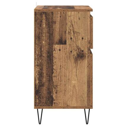 Sideboard med låda Gammalt trä 35 x 40 x 70 cm Konstruerat trä