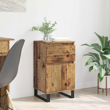 Sideboard med låda Gammalt trä 35 x 40 x 70 cm Konstruerat trä