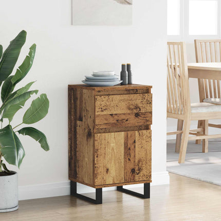 Sideboard med låda Gammalt trä 35 x 40 x 70 cm Konstruerat trä