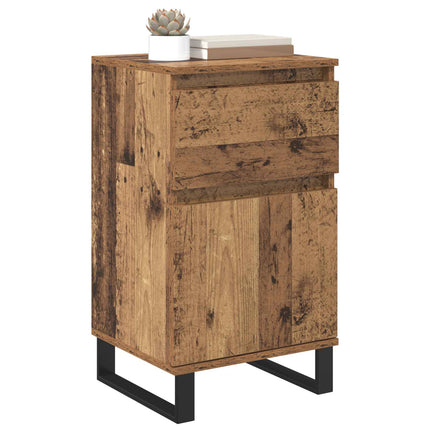 Sideboard med låda Gammalt trä 35 x 40 x 70 cm Konstruerat trä
