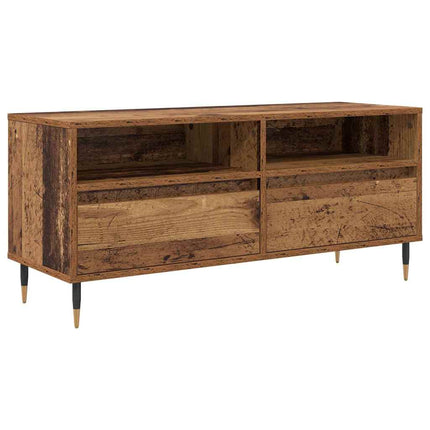 TV-skåp med låda Gammalt trä 100 x 34,5 x 44,5 cm