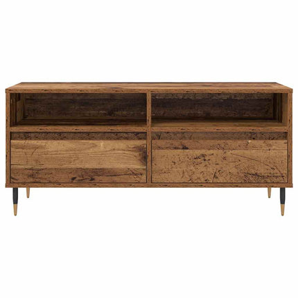 TV-skåp med låda Gammalt trä 100 x 34,5 x 44,5 cm