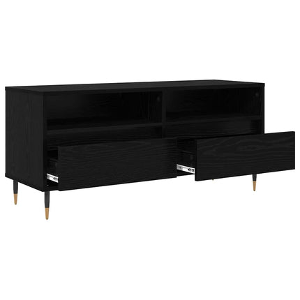 TV-skåp Svart Ek 100 x 34,5 x 44,5 cm Konstruerat trä och järn