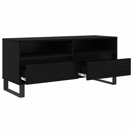 TV-skåp Svart Ek 100 x 34,5 x 44,5 cm Konstruerat trä och järn