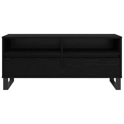 TV-skåp Svart Ek 100 x 34,5 x 44,5 cm Konstruerat trä och järn