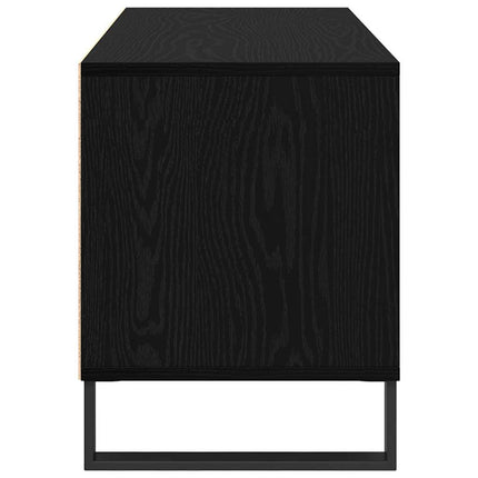TV-skåp Svart Ek 100 x 34,5 x 44,5 cm Konstruerat trä och järn