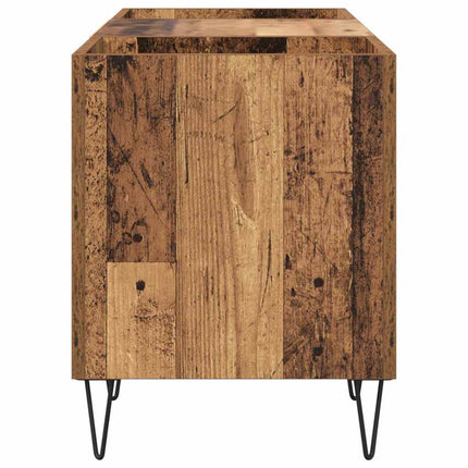 Skivskåp Gammalt trä 121 x 38 x 48 cm Konstruerat trä och järn