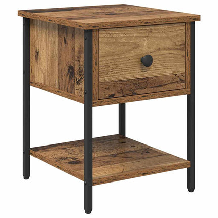 Sängbord 2 st Gammalt trä 34 x 35,5 x 45 cm Konstruerat trä