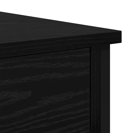 Sängbord 2 pcs Svart Ek 34 x 35,5 x 45 cm Konstruerat trä