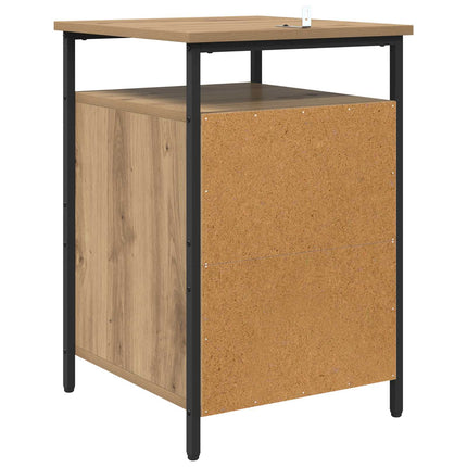 Nattduksbord 2 pcs Artisan Ek 40 x 42 x 60cm Konstruerat trä