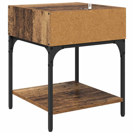 Sängbord 2 pcs Gammalt trä 40 x 40 x 50 cm Konstruerat trä