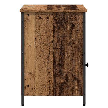 Nattduksbord 2 pcs Gammalt trä 40 x 42 x 60 cm Konstruerat trä