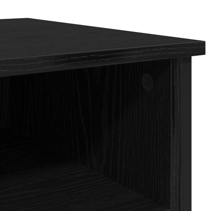 Nattduksbord 2 pcs Svart Ek 40 x 42 x 60 cm Konstruerat trä