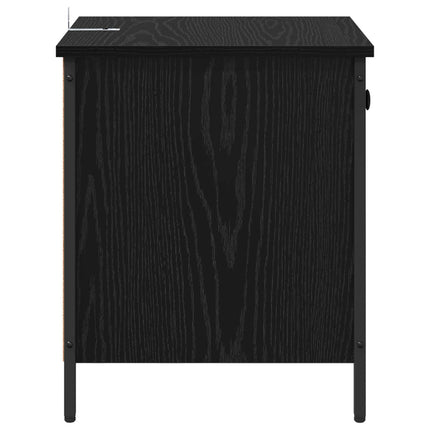 Nattduksbord 2 pcs Svart Ek 40 x 42 x 50 cm Konstruerat trä