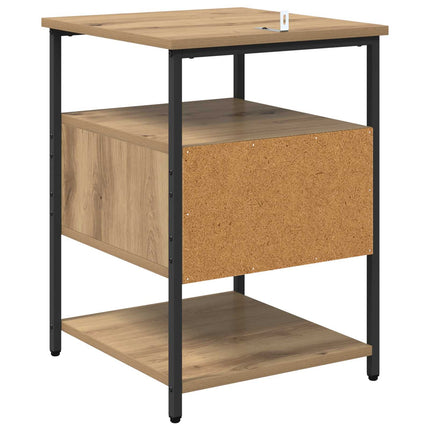 Nattduksbord 2 pcs Artisan Ek 40 x 42 x 56 cm Konstruerat trä