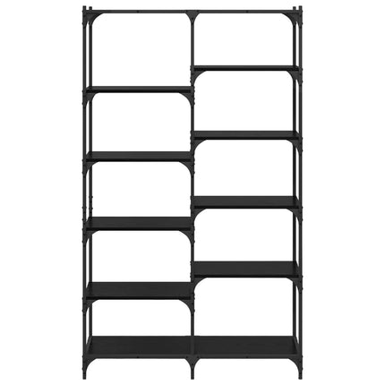 Hyllsystem Svart ek 100 x 32 x 170 cm Konstruerat trä