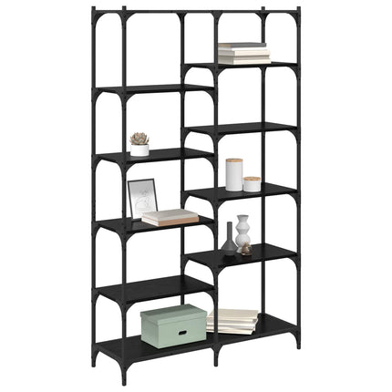 Hyllsystem Svart ek 100 x 32 x 170 cm Konstruerat trä