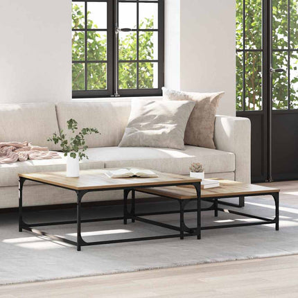 Kaffeebord 2 pcs Artisan Ek Konstruerat trä