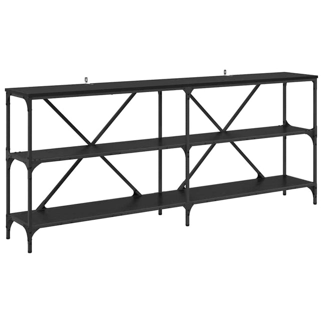 Konsolbord Svart Ek 180 x 30 x 75 cm Konstruerat trä