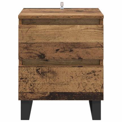 Nattduksbord Gammalt trä 40 x 35 x 50 cm Konstruerat trä