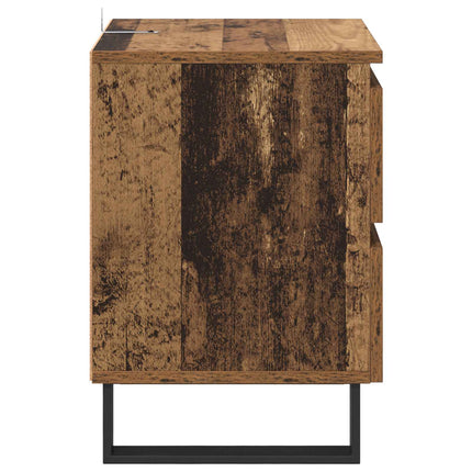 Nattduksbord 2 pcs Gammalt trä 40 x 35 x 50 cm Konstruerat trä