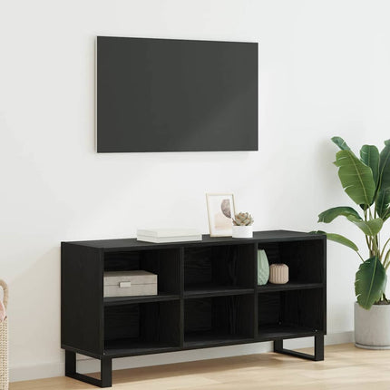TV-skåp Svart Ek 103,5 x 30 x 50 cm Konstruerat trä