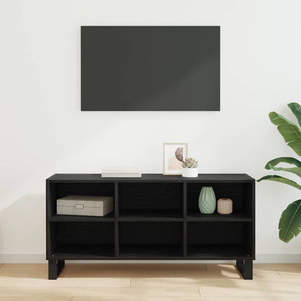 TV-skåp Svart Ek 103,5 x 30 x 50 cm Konstruerat trä