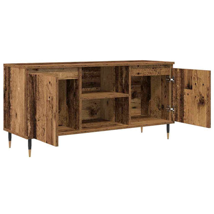 TV-skåp 104 x 35 x 50 cm Gammalt trä Konstruerat trä