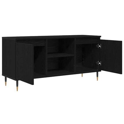 TV-skåp 104 x 35 x 50 cm Svart Ek Konstruerat trä