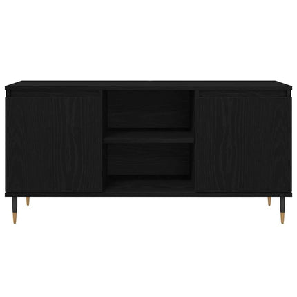 TV-skåp 104 x 35 x 50 cm Svart Ek Konstruerat trä