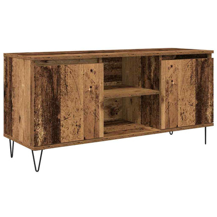 TV-skåp 104 x 35 x 50 cm Gammalt trä Konstruerat trä