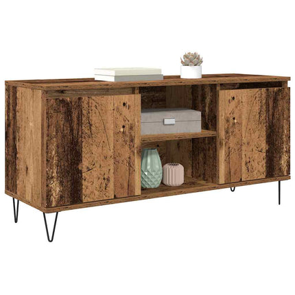 TV-skåp 104 x 35 x 50 cm Gammalt trä Konstruerat trä