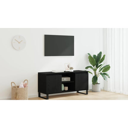 TV-skåp 104 x 35 x 50 cm Svart Ek Konstruerat trä
