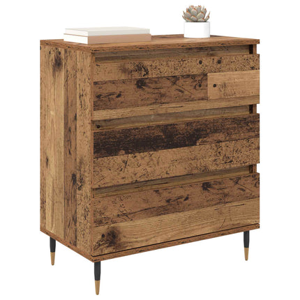 Sideboard med låda Gammalt trä 60 x 35 x 70 cm Konstruerat trä